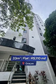 Apartamento com 1 Quarto para venda ou aluguel, 33m² no Graças, Recife