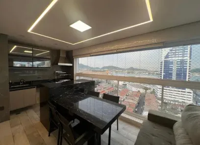 Apartamento com 3 Quartos para alugar, 111m² no Ponta da Praia, Santos