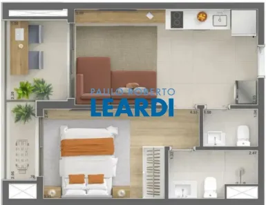 Apartamento com 1 Quarto à venda, 39m² no Cidade Monções, São Paulo