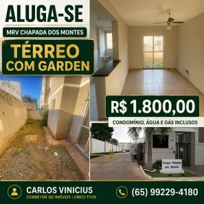 Apartamento com 2 Quartos para alugar, 40m² no Parque Ohara, Cuiabá