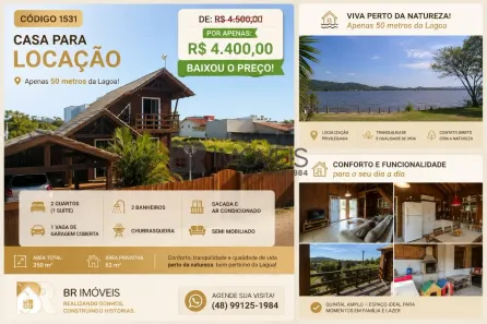 Casa com 2 Quartos para alugar, 62m² no Alto Arroio, Imbituba