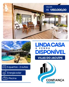Casa de Condomínio com 5 Quartos à venda, 420m² no Barra do Jacuípe, Camaçari