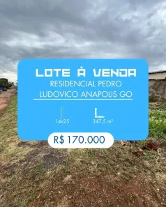 Lote/Terreno à venda, 347m² no Setor Residencial Pedro Ludovico, Anápolis