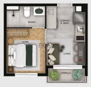 Apartamento com 1 Quarto à venda, 24m² no Vila Olímpia, São Paulo