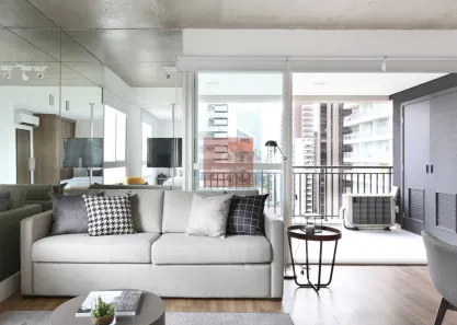 Apartamento com 1 Quarto para alugar, 63m² no Cidade Monções, São Paulo