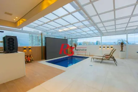 Cobertura com 3 Quartos para alugar, 350m² no Gonzaga, Santos
