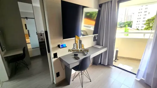 Flat com 1 Quarto para alugar, 45m² no Indianópolis, São Paulo