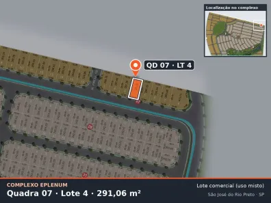Lote/Terreno à venda, 291m² no Eparque Mirage, São José do Rio Preto