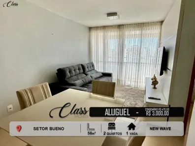 Apartamento com 2 Quartos para alugar, 58m² no Setor Bueno, Goiânia