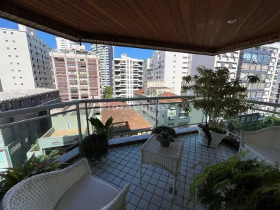 Apartamento com 4 Quartos para alugar, 204m² no Gonzaga, Santos