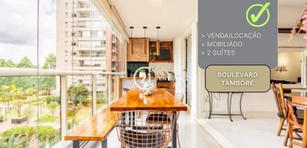 Apartamento com 2 Quartos para venda ou aluguel, 136m² no Tamboré, Santana de Parnaíba