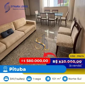 Apartamento com 3 Quartos à venda, 101m² no Pituba, Salvador