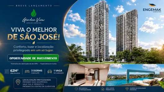 Apartamento com 2 Quartos à venda, 62m² no Jardim América, São José dos Campos