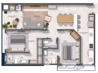 Apartamento com 2 Quartos à venda, 88m² no Saco dos Limões, Florianópolis