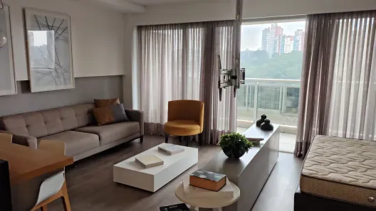 Apartamento com 1 Quarto para alugar, 49m² no Santo Amaro, São Paulo