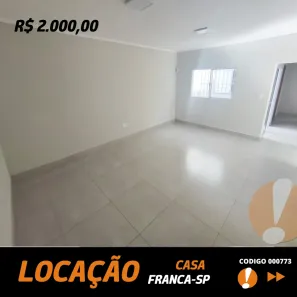 Casa com 2 Quartos para alugar, 72m² no Parque das Esmeraldas, Franca