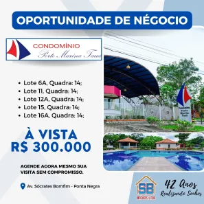 Lote/Terreno à venda, 975m² no Ponta Negra, Manaus