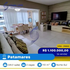 Apartamento com 3 Quartos à venda, 110m² no Patamares, Salvador