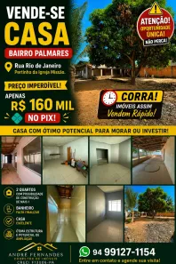 Casa com 2 Quartos à venda, 250m² no Rio Verde, Parauapebas