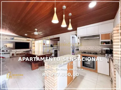 Apartamento com 3 Quartos à venda, 100m² no Praia da Baleia, Serra