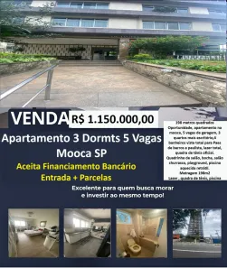 Apartamento com 3 Quartos à venda, 198m² no Mooca, São Paulo