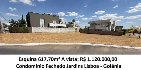 Lote/Terreno à venda, 617m² no Jardins Lisboa, Goiânia