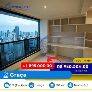Apartamento com 1 Quarto à venda, 50m² no Graça, Salvador