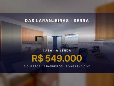 Casa com 3 Quartos à venda, 115m² no das Laranjeiras, Serra