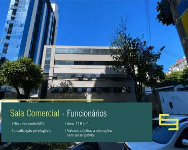 Sala Comercial à venda, 119m² no Funcionários, Belo Horizonte