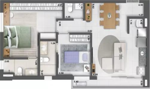 Apartamento com 2 Quartos à venda, 74m² no Setor Bueno, Goiânia