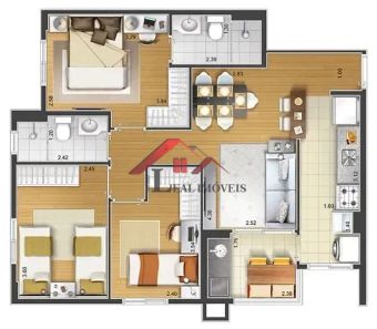 Apartamento com 3 Quartos à venda, 70m² no Santa Paula, São Caetano do Sul