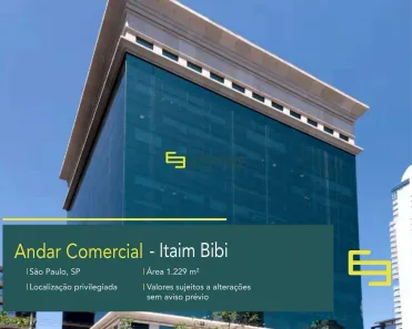 Sala Comercial para alugar, 1230m² no Vila Nova Conceição, São Paulo
