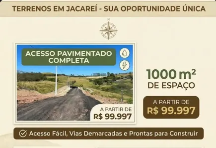Lote/Terreno à venda, 1000m² no Chácara Itapoã, Jacareí