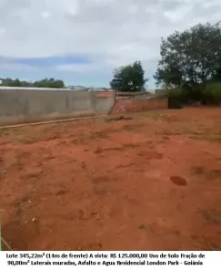 Lote/Terreno à venda, 345m² no Residencial London Park, Goiânia