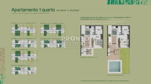 Apartamento com 1 Quarto à venda, 44m² no , Tamandaré