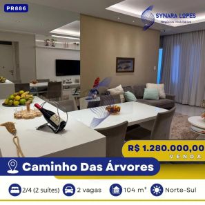 Apartamento com 2 Quartos à venda, 104m² no Caminho das Árvores, Salvador