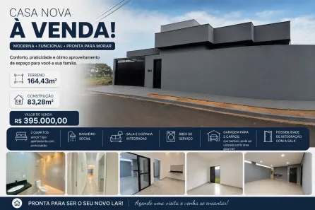 Casa com 2 Quartos à venda, 84m² no Residencial Lago Sul II, Bady Bassitt