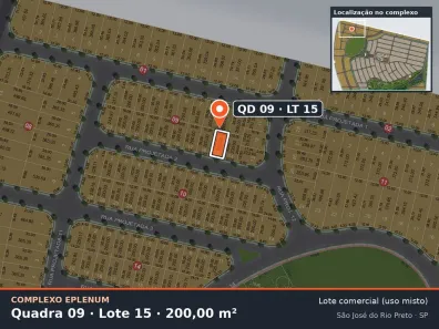 Lote/Terreno à venda, 200m² no Eparque Mirage, São José do Rio Preto
