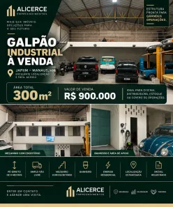 Galpão/Depósito/Armazém à venda, 300m² no Distrito Industrial I, Manaus