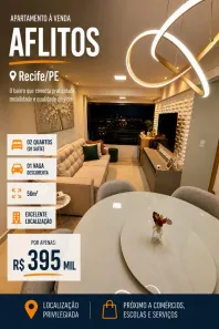 Apartamento com 2 Quartos à venda, 50m² no Aflitos, Recife