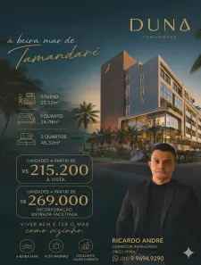 Apartamento com 1 Quarto à venda, 22m² no Tamandaré, Praia de Tamandaré