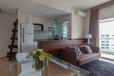 Apartamento com 1 Quarto para alugar, 55m² no Cerqueira César, São Paulo