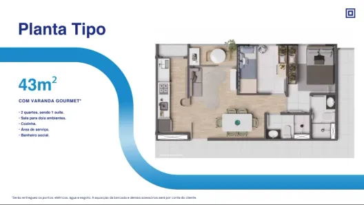 Apartamento com 2 Quartos à venda, 43m² no Imbiribeira, Recife