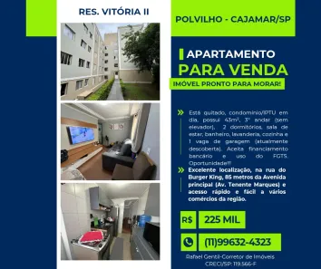 Apartamento com 2 Quartos à venda, 43m² no Panorama (Polvilho), Cajamar