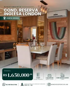 Apartamento com 3 Quartos à venda, 134m² no Ponta Negra, Manaus