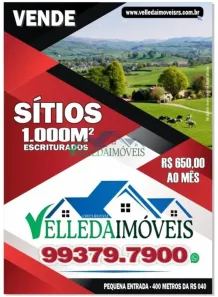 Lote/Terreno à venda, 1000m² no Área Rural de Águas Claras, Viamão