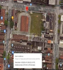 Lote/Terreno para alugar, 4000m² no Vila Mathias, Santos