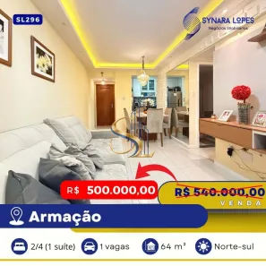 Apartamento com 2 Quartos à venda, 64m² no Jardim Armação, Salvador