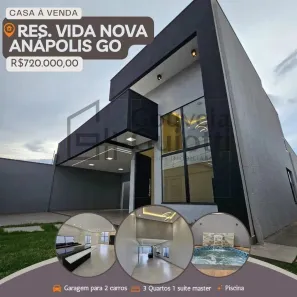 Casa com 3 Quartos à venda, 168m² no Residencial Vida Nova, Anápolis