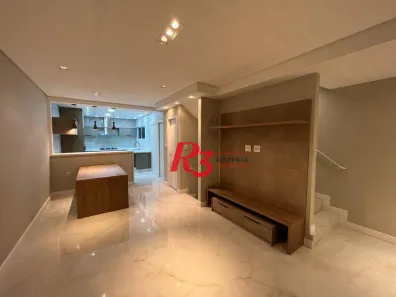 Casa de Condomínio com 2 Quartos para alugar, 145m² no Marapé, Santos
